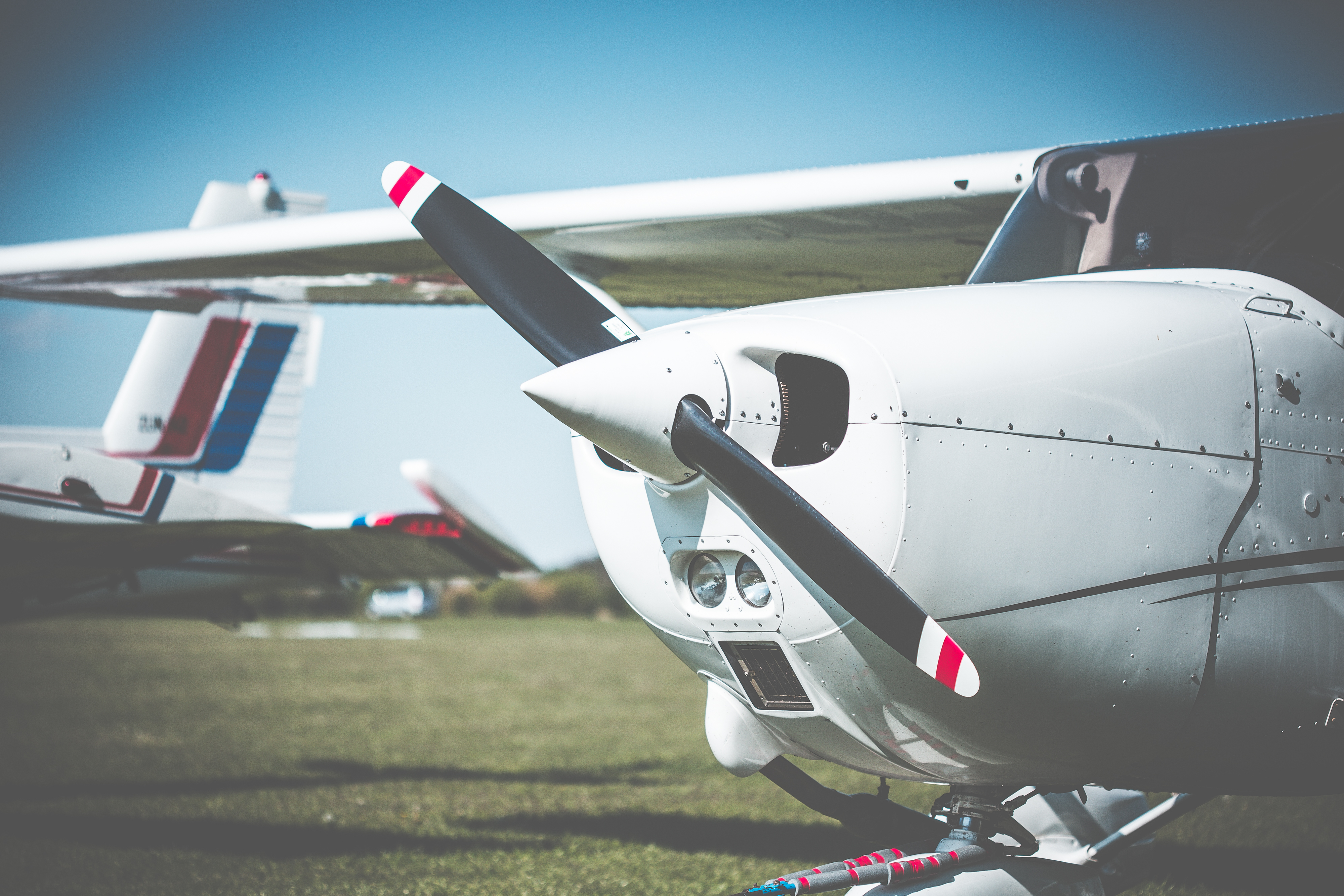 cessna C172 airplane on the ground