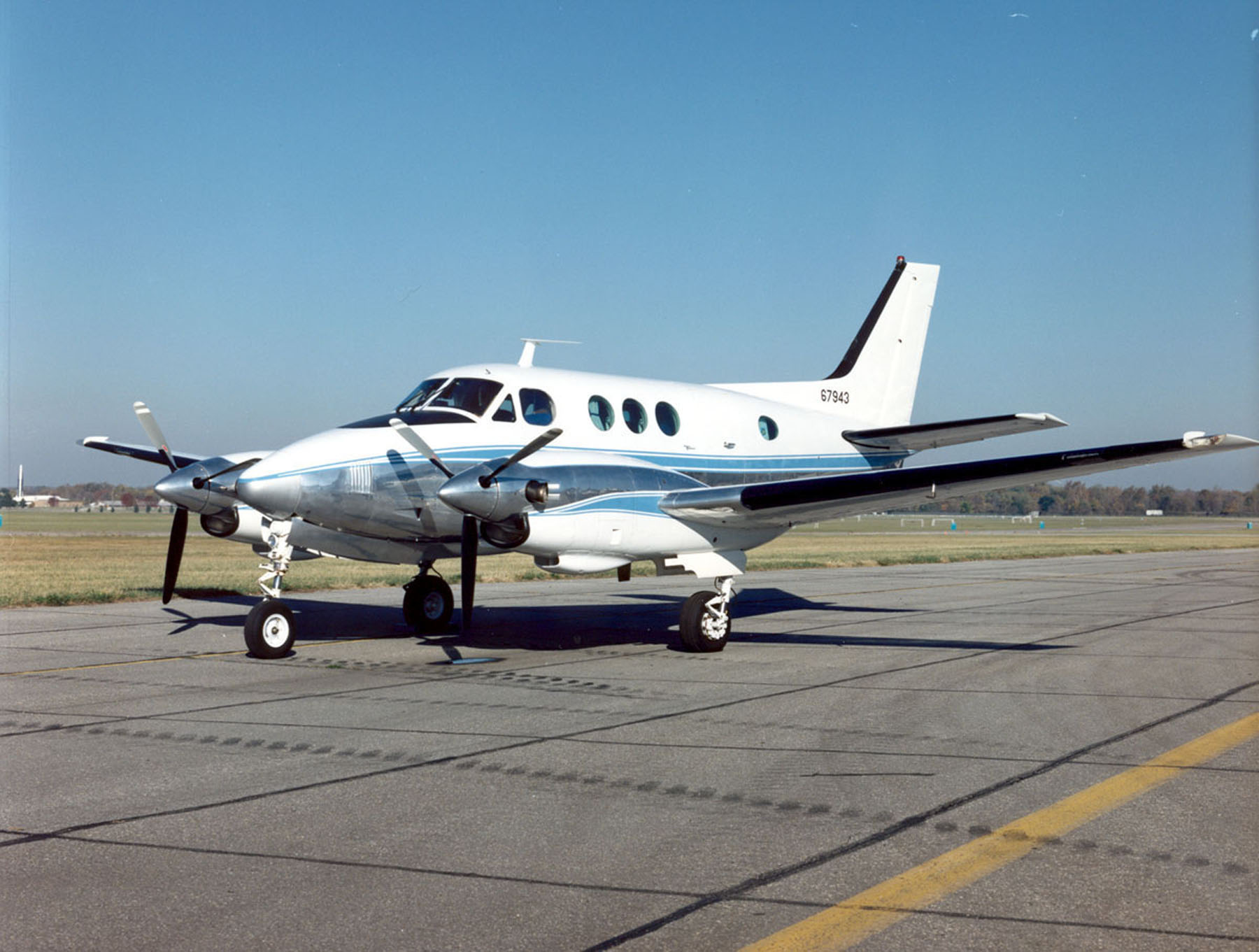 King Air airplane on the ground