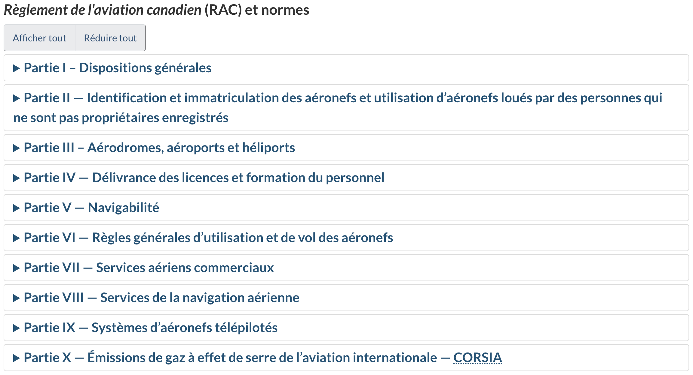 RAC de Transports Canada