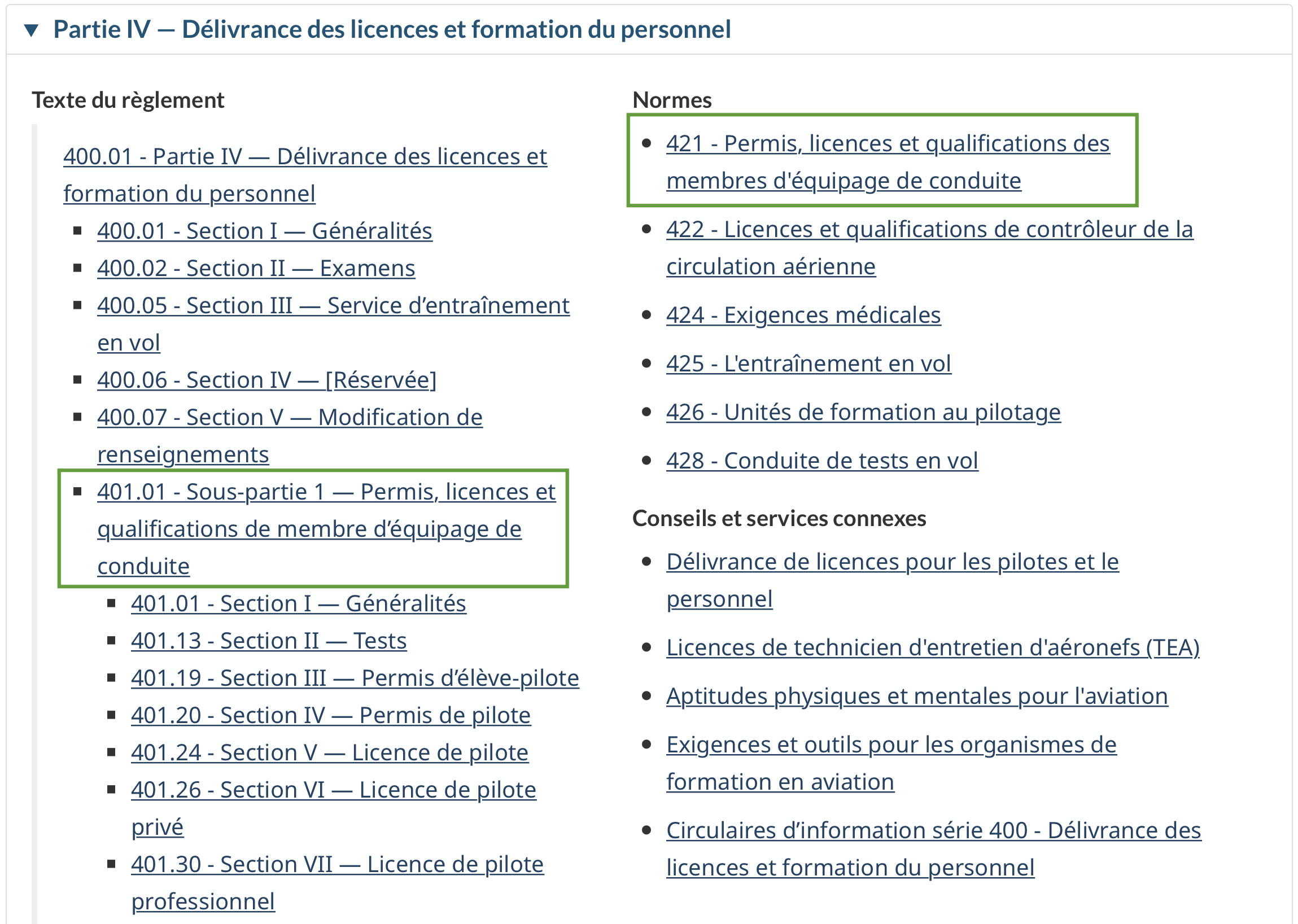 RAC de Transports Canada